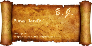 Buna Jenő névjegykártya